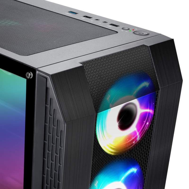 Boitier PC ATX, Micro-ATX, Mini-ITX Spirit of Gamer Rogue 6 ARGB Edition avec fentre sans alim, informatique ile de la Runion 974