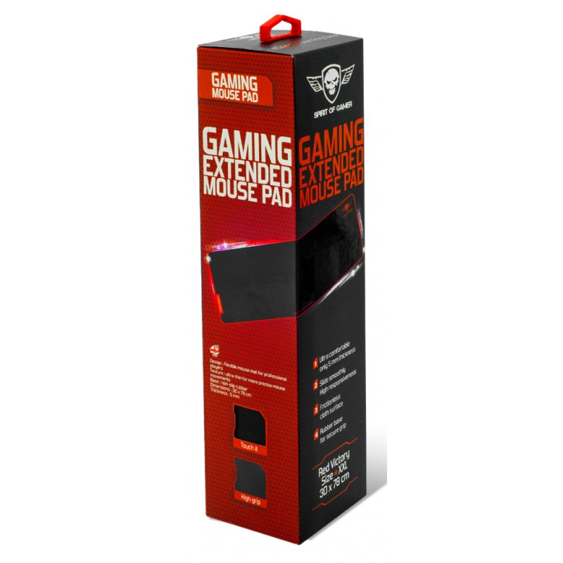 Tapis de souris SPIRIT OF GAMER REF SOG-PAD01XXR - ROUGE XXL Gaming (300 x 780 x 5mm),Informatique Runion 974