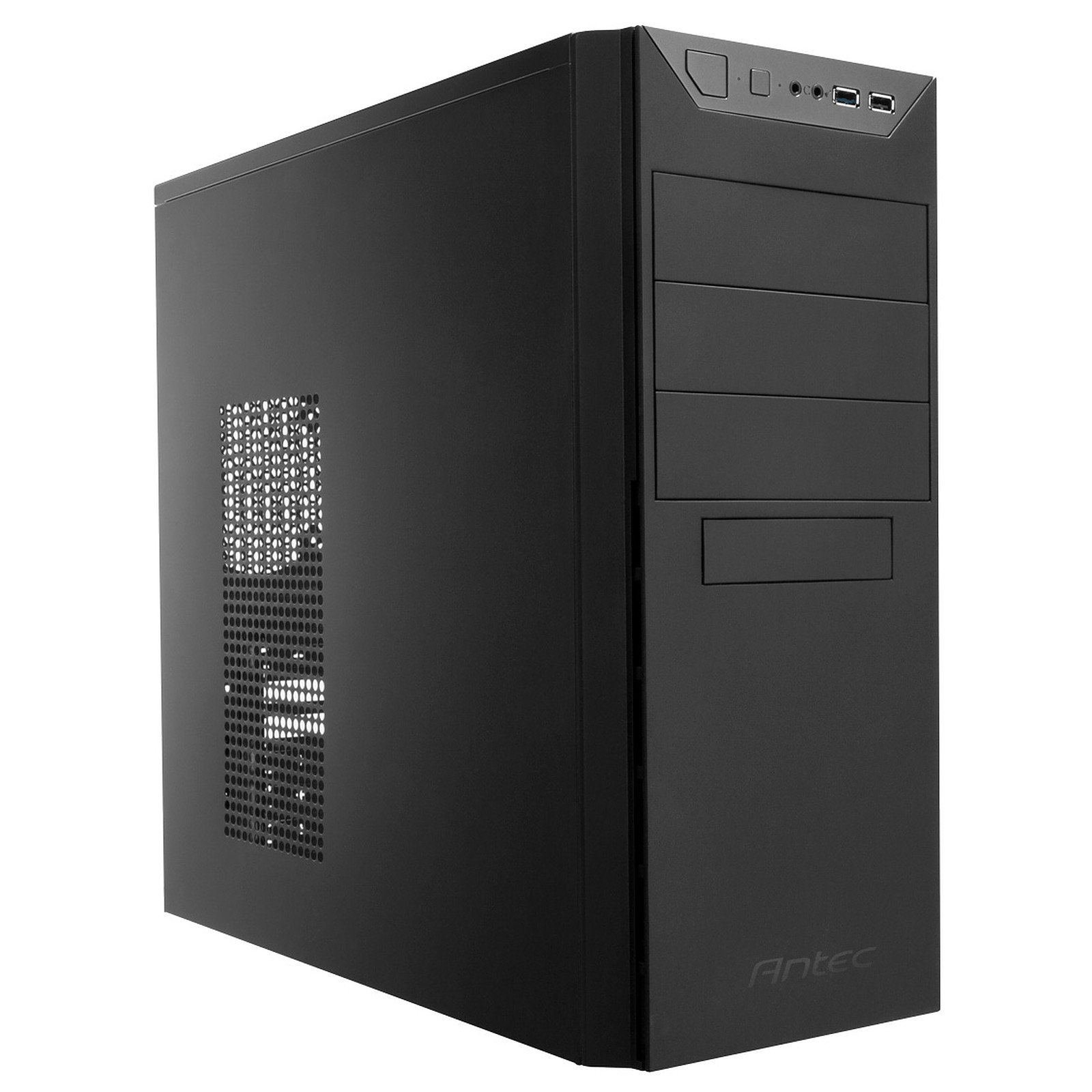 Boitier PC ATX, Micro-ATX, Mini-ITX Antec VSK-4000B-U3/U2 mini tour noir sans alim, informatique ile de la Runion 974