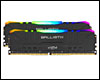 Mmoire Crucial Ballistix Sport Noir <b>RGB</b> 2x 8 Go DDR4 3600 MHz CL16