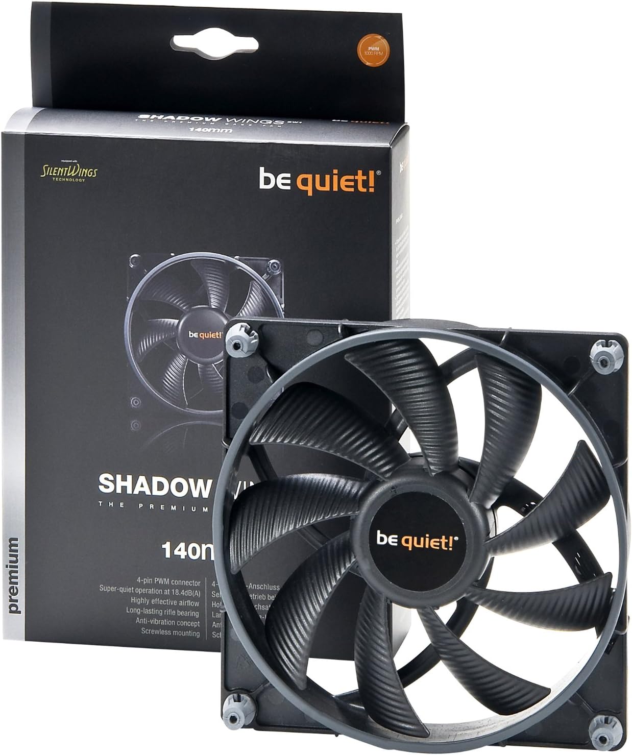 Ventilateur 140 mm pour boitier be quiet Shadow Wings SW1 140mm PWM , informatique ile de la Runion 974, Futur Runion Informatique