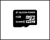 Carte mmoire Silicon Power micro SDHC 4 Go Class 4