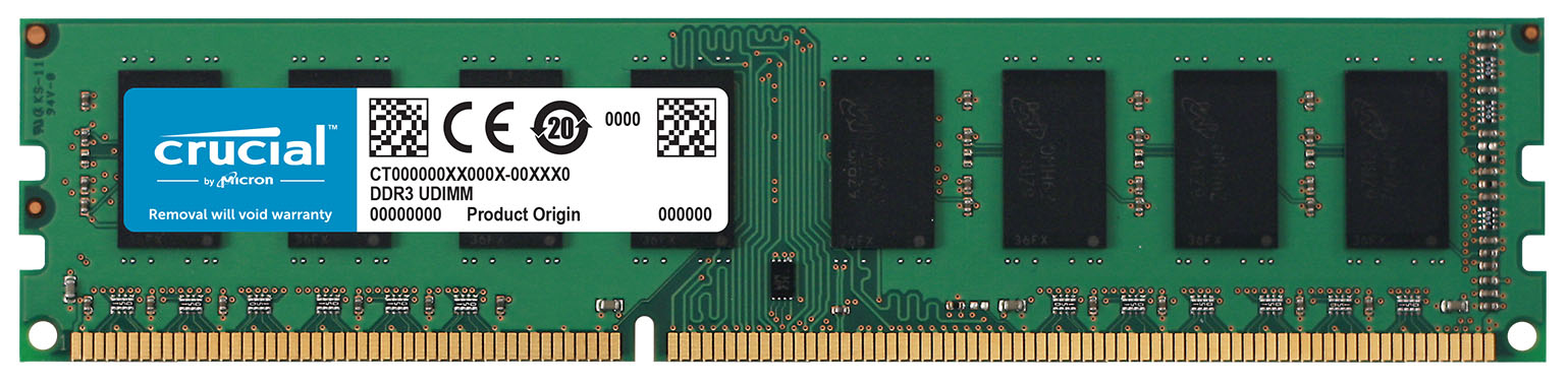 Barrette mémoire RAM DDR3 8192 Mo (8 Go) Crucial PC12800 (1600MHz