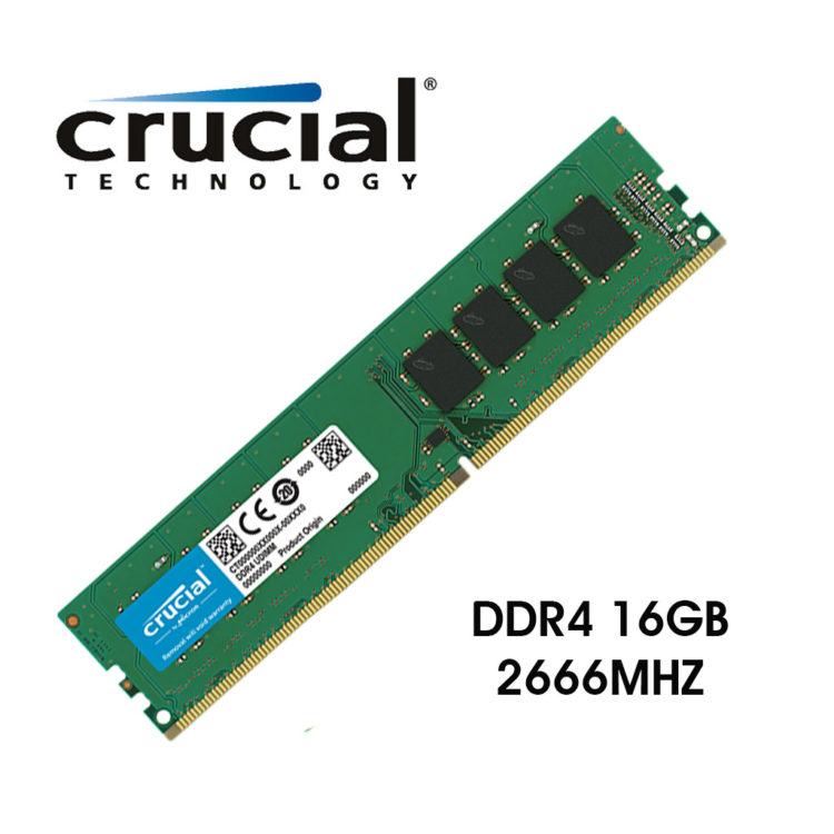Mmoire Crucial 16 Go DDR4 2666 MHz CL19, informatique ile de la Runion 974