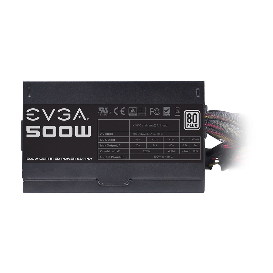 Alimentation PC 500W EVGA 100-W1-0500-K2 ATX