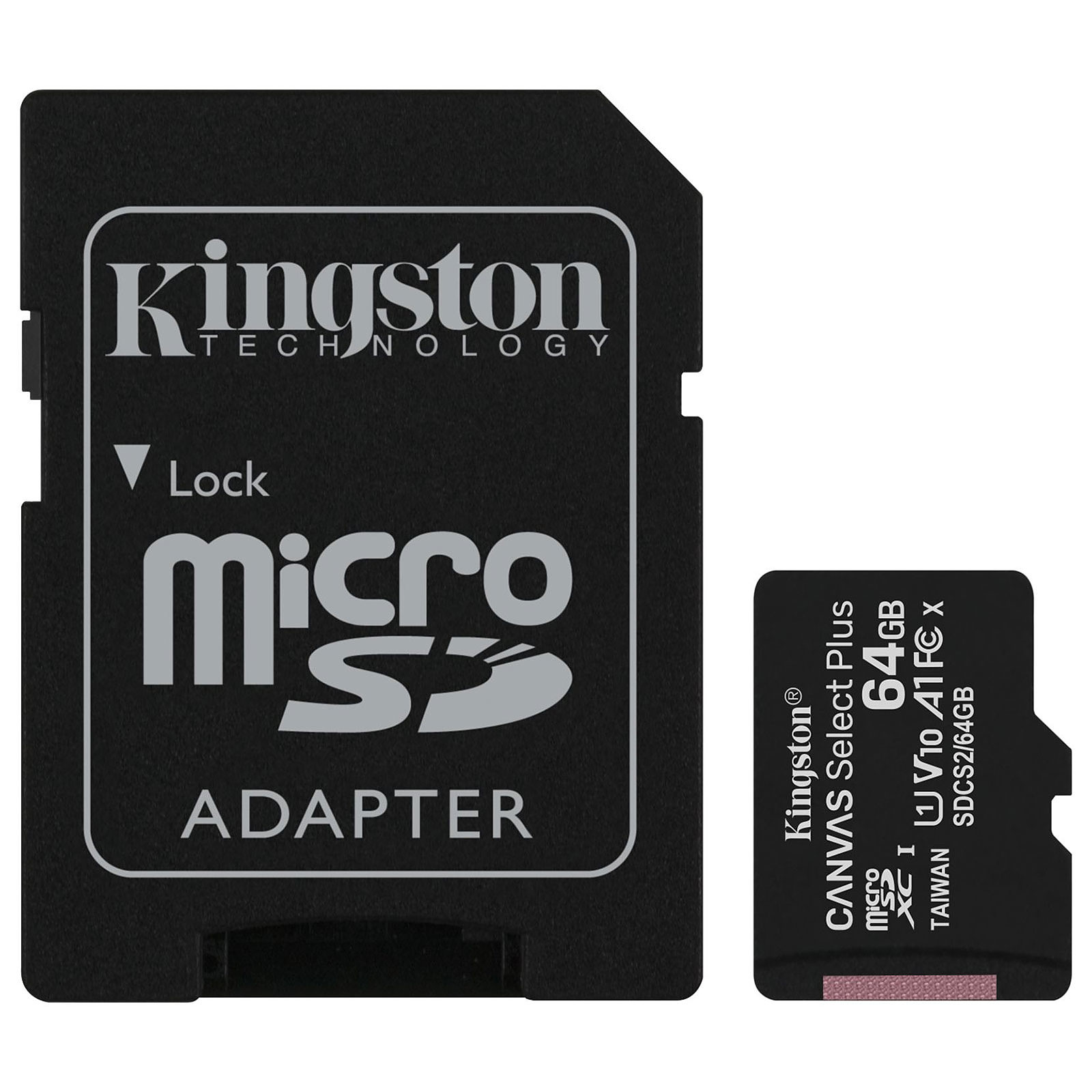 Carte mmoire Kingston micro SDXC 64 Go Class10 U1 avec adaptateur SD, informatique Reunion 974, Futur Runion informatique
