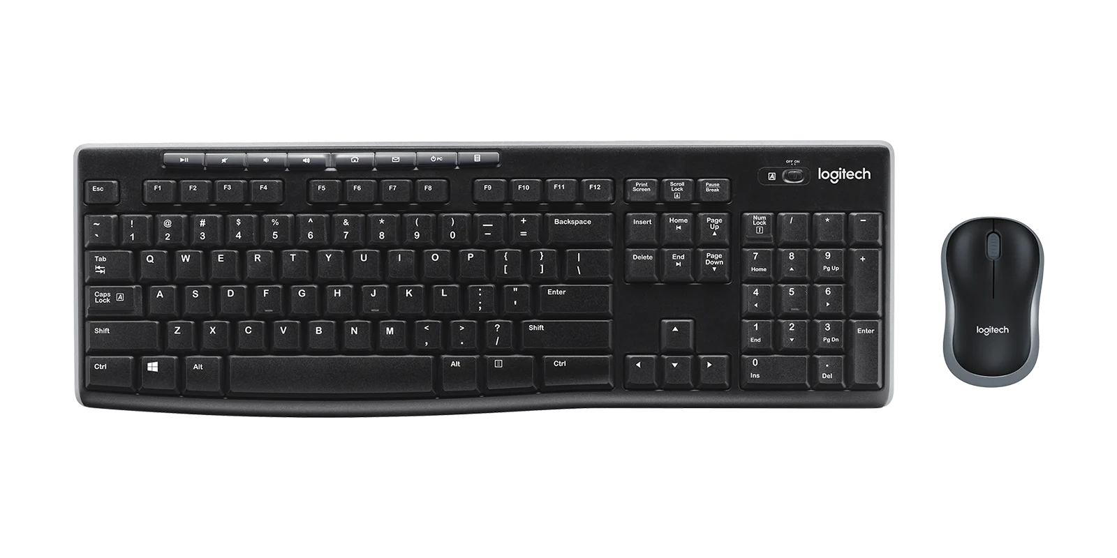 Pack Clavier et souris Logitech sans fil Cordless MK270, informatique ile de la Runion 974