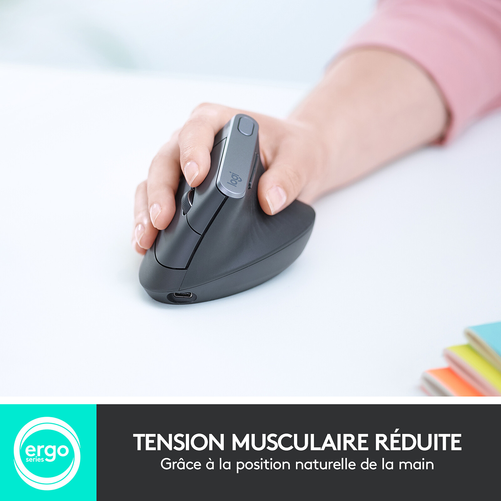 Souris laser sans fil Logitech MX Vertical, informatique ile de la runion 974