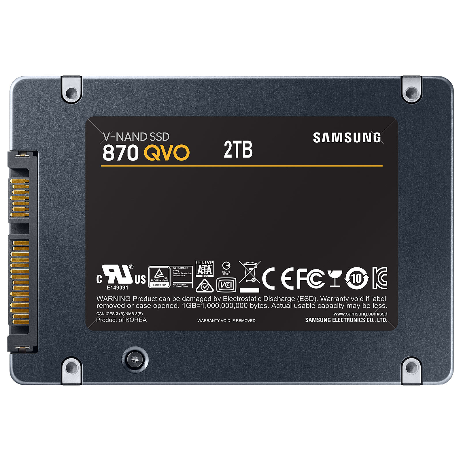 Disque dur SSD Samsung 870 QVO 2 To 2.5 (7mm) Serial ATA 3 (6Gb/s), informatique ile de la Runion 974