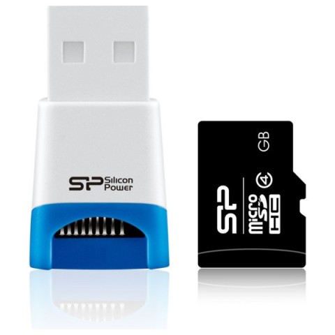 Carte Mémoire micro SD 16Go + Adaptateur SD - SP Silicon Power