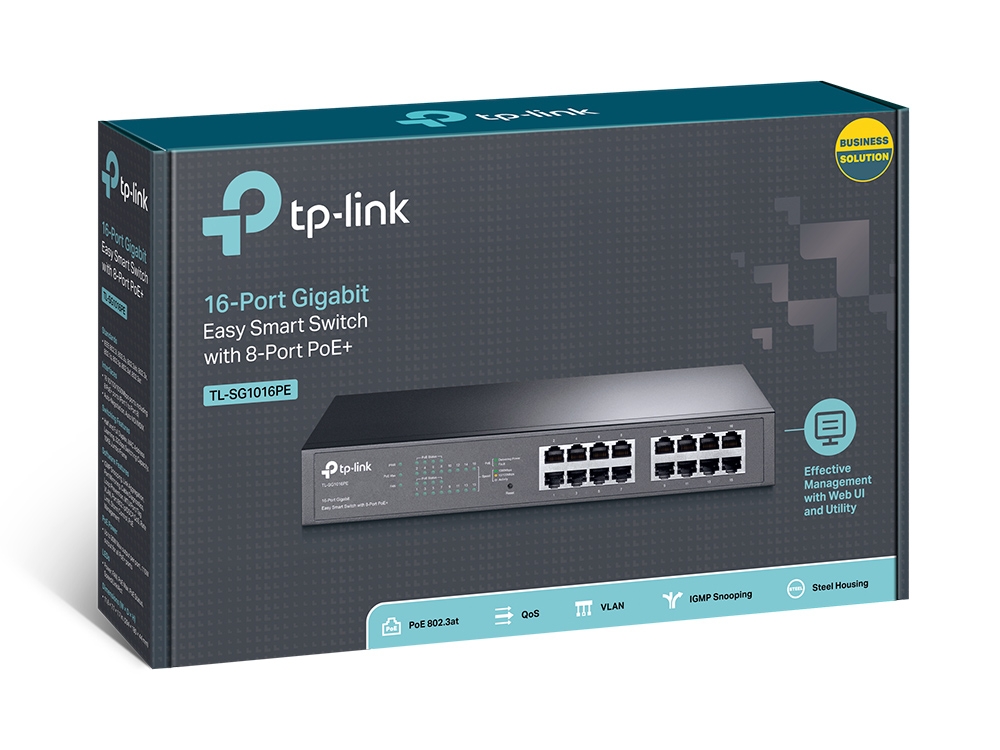 Switch Gigabit PoE 8 ports 10/100/1000 Mbps TL-SG1016PE, informatique Reunion, 974, Futur Runion